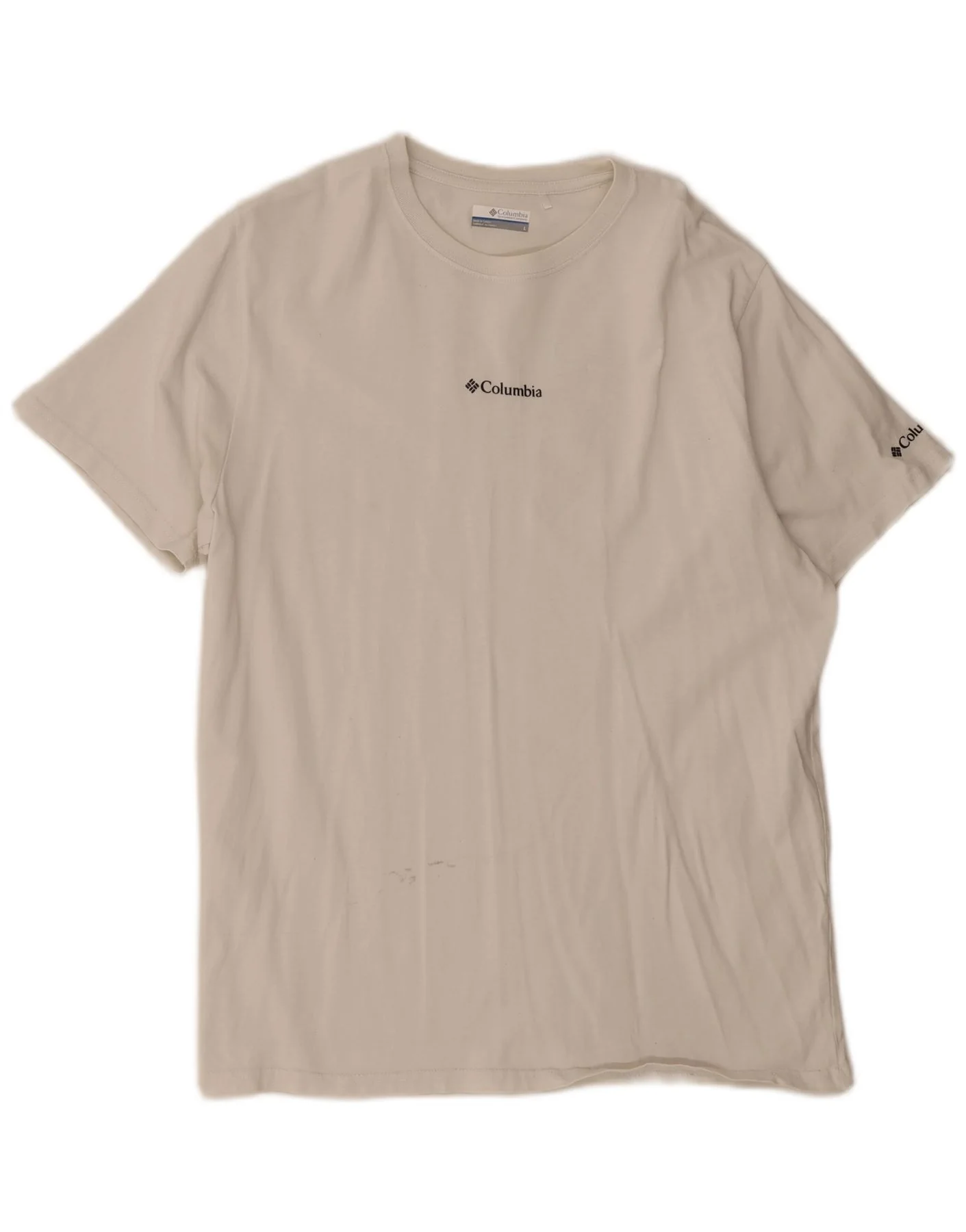 Columbia Mens Graphic T-Shirt Top Large White Cotton