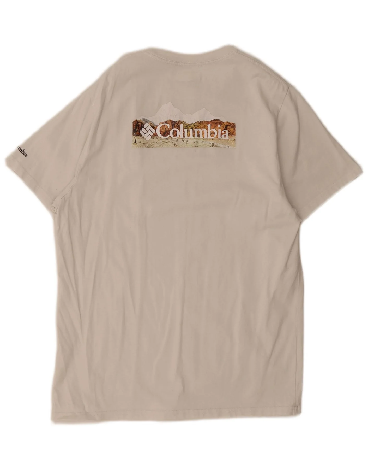Columbia Mens Graphic T-Shirt Top Large White Cotton - Image 2