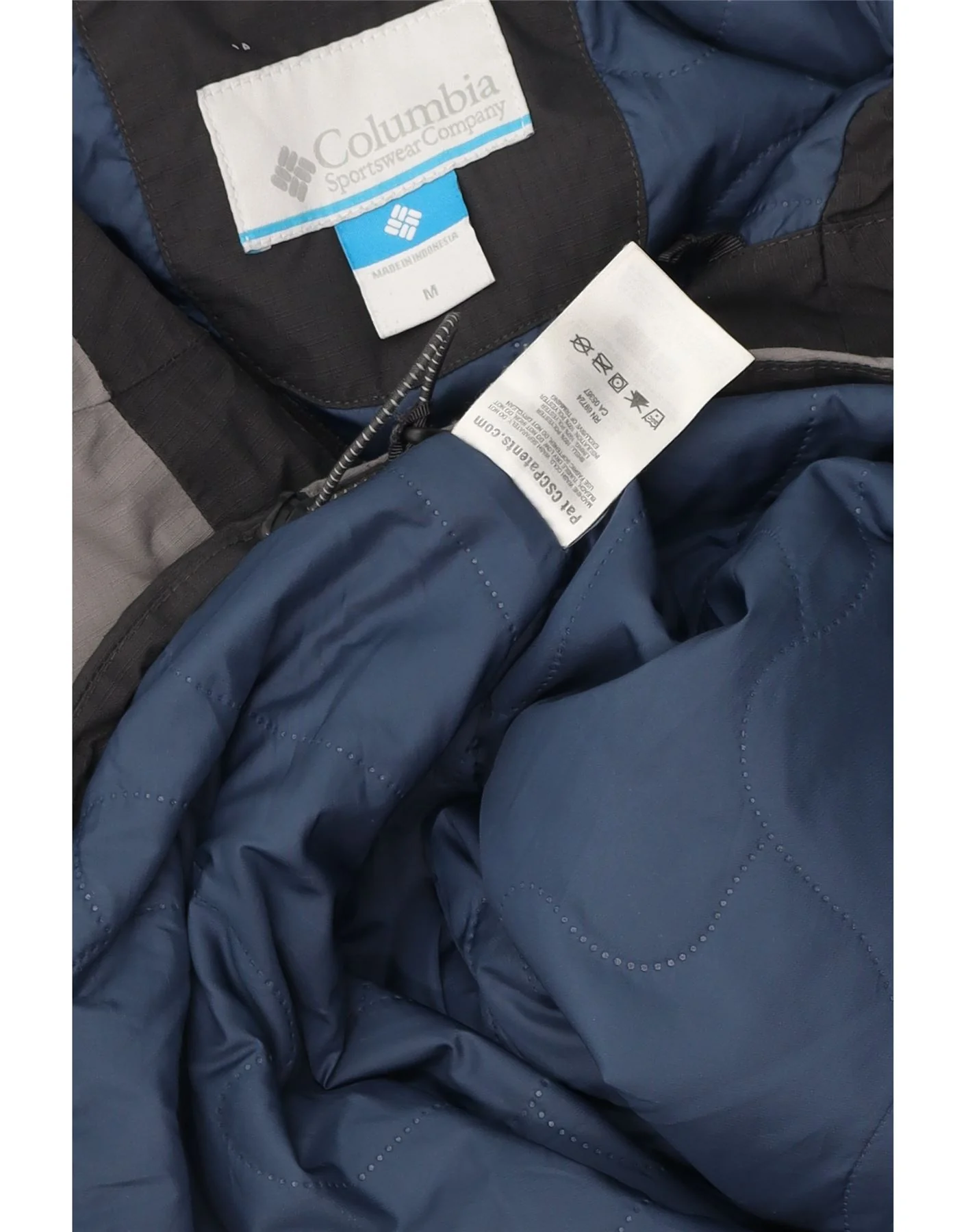 Columbia Mens Hooded Windbreaker Jacket UK 38 Medium Grey Colourblock - Image 5