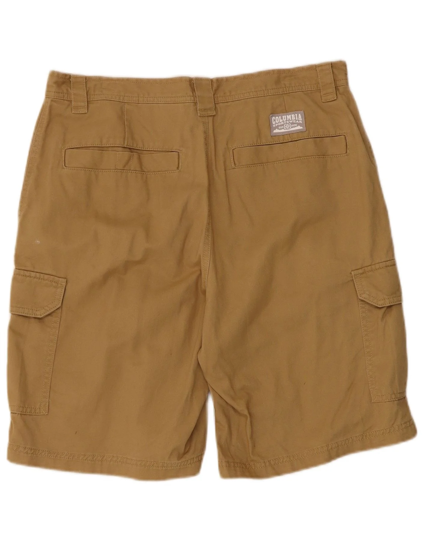 Columbia Mens Omni-Shade Cargo Shorts W32 Medium Beige Cotton - Image 2