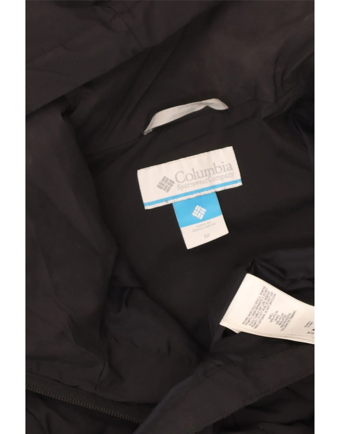 Columbia Womens Hooded Padded Coat UK 12 Medium Black Nylon - Image 3