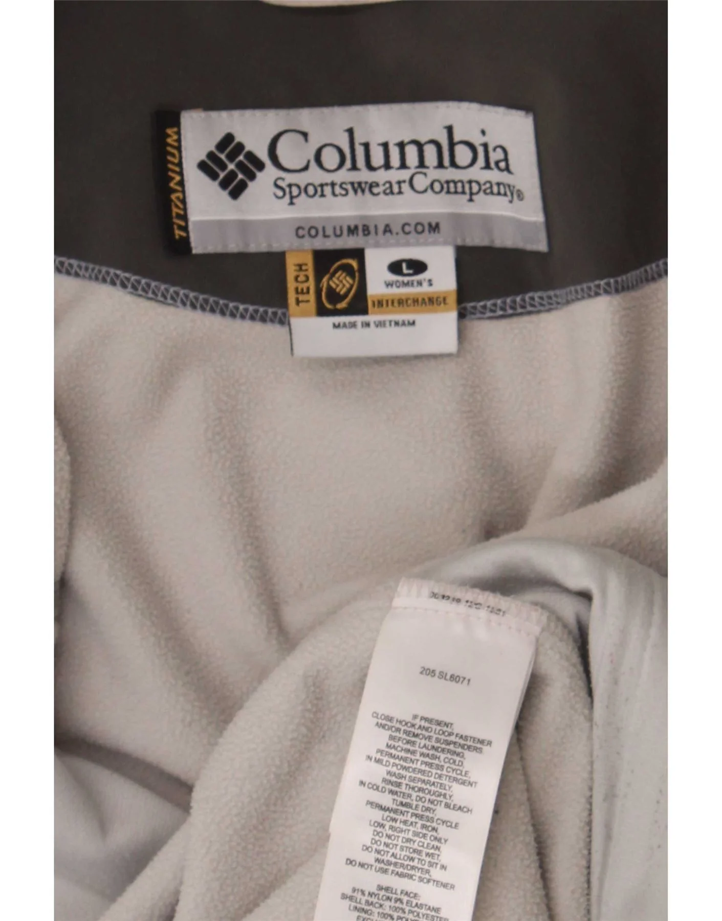Columbia Womens Interchange Windbreaker Jacket UK 16 Large Blue Colourblock - Image 3