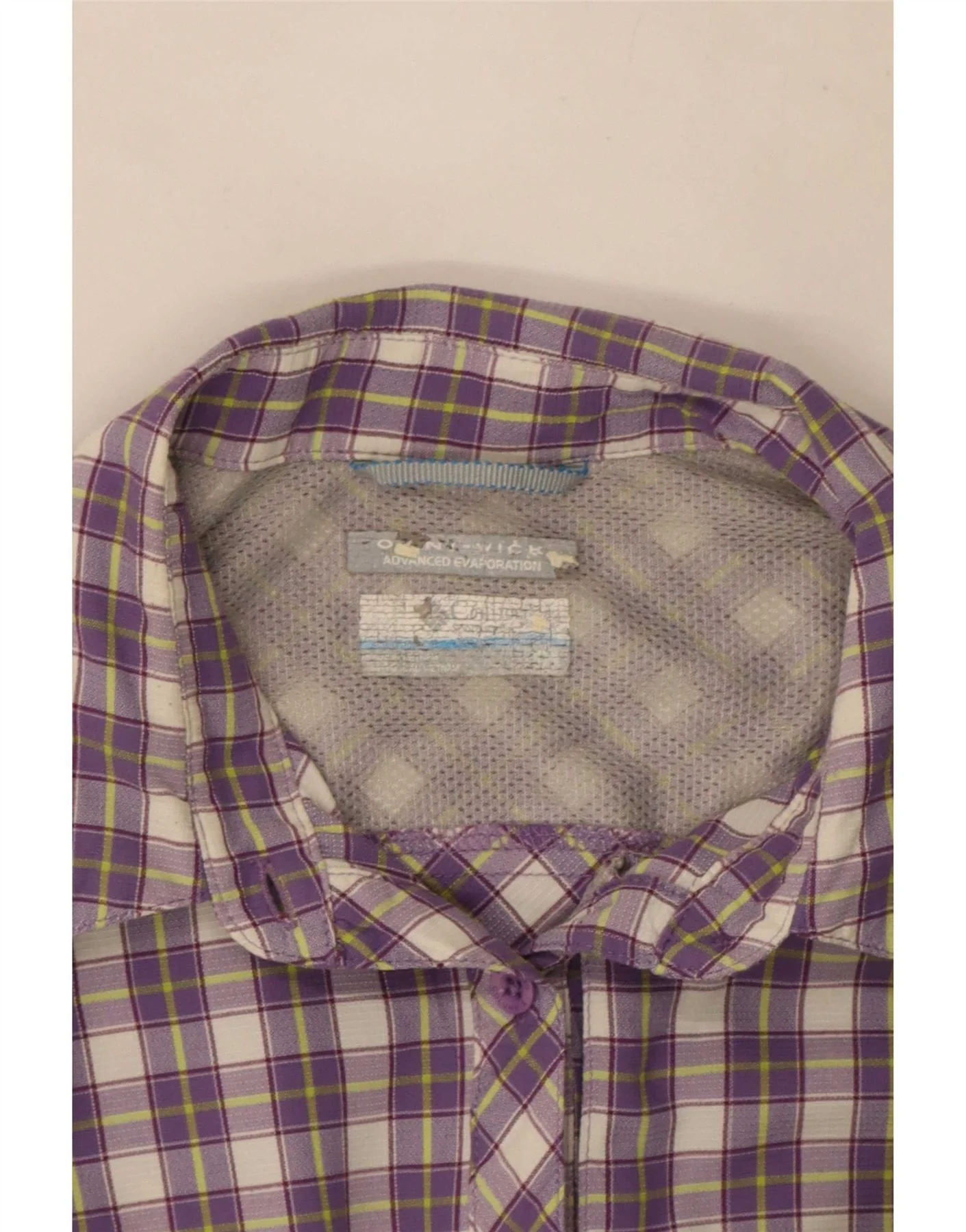 Columbia Womens Omni-Wick Shirt UK 14 Medium Purple Check - Image 3