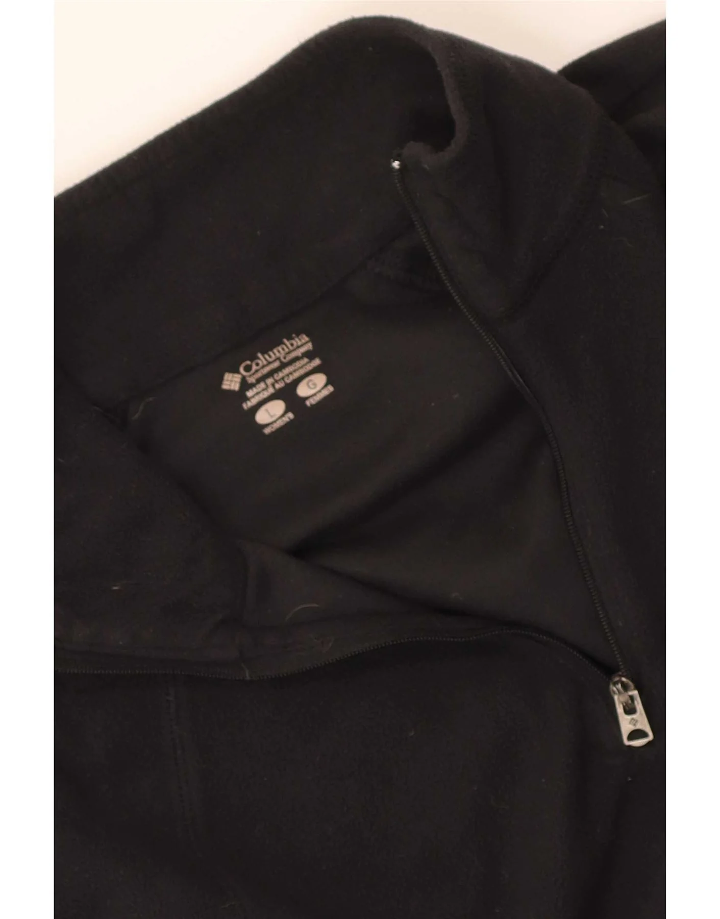 Columbia Womens Zip Neck Fleece Jumper UK 16 Large Black - Image 3
