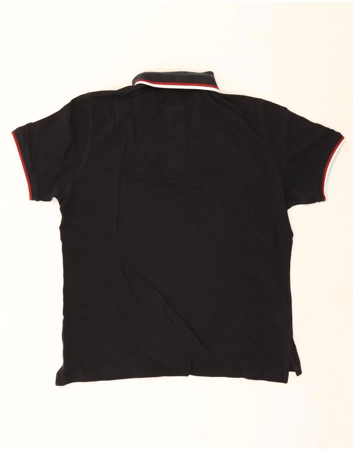 Conte of Florence Mens Polo Shirt XL Black Striped - Image 2