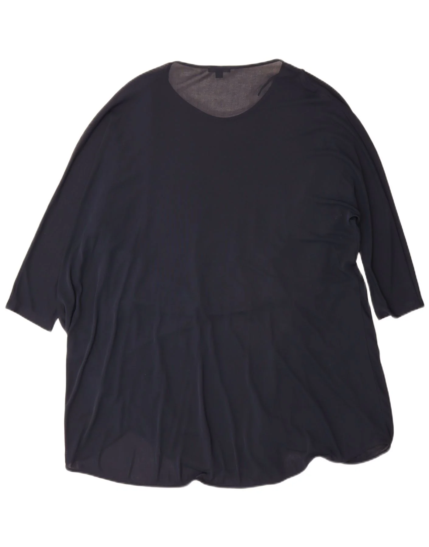 Cos Womens 3/4 Sleeve Oversized Tunic Dress UK 14 Medium Navy Blue Acetate - Image 2