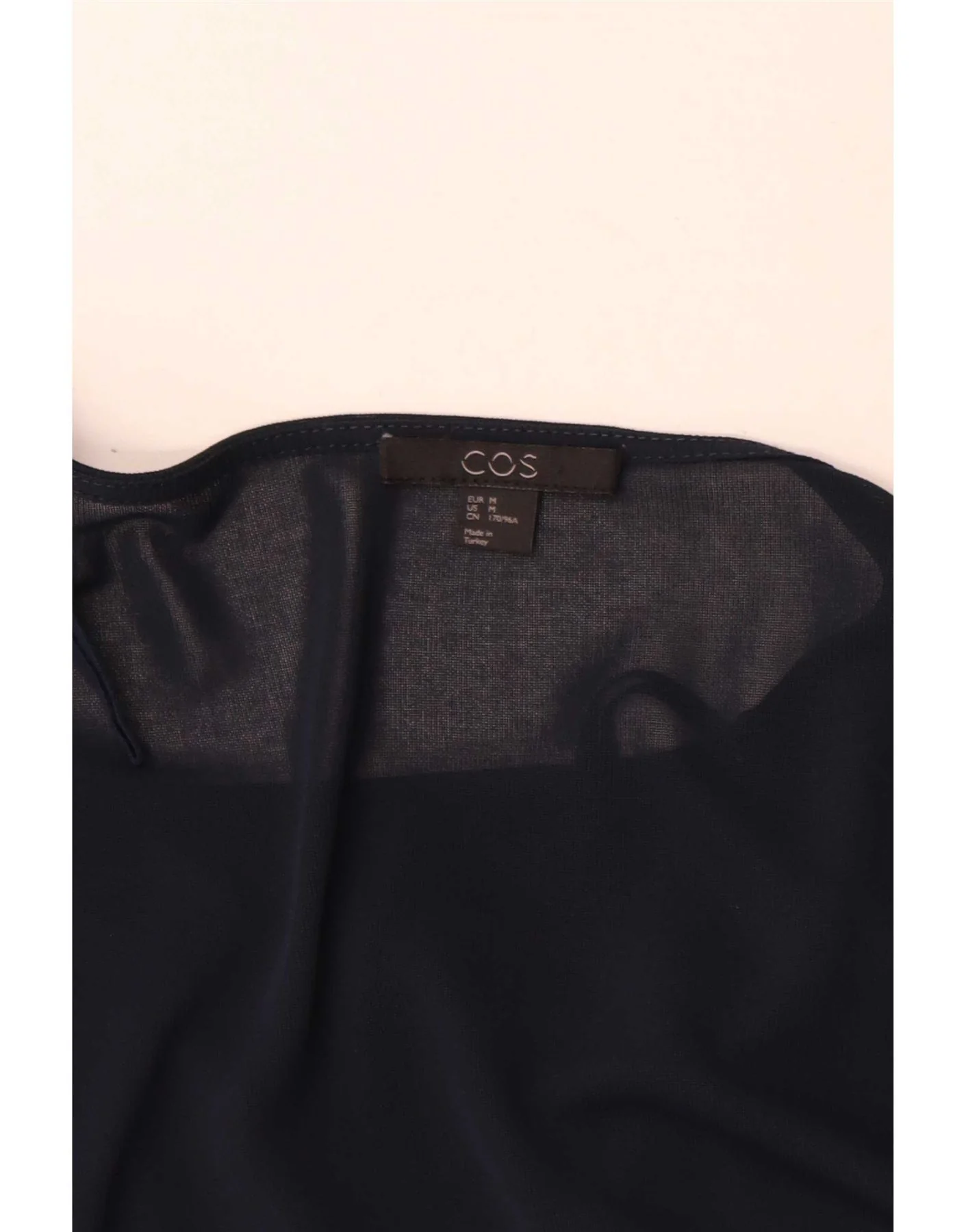 Cos Womens 3/4 Sleeve Oversized Tunic Dress UK 14 Medium Navy Blue Acetate - Image 3