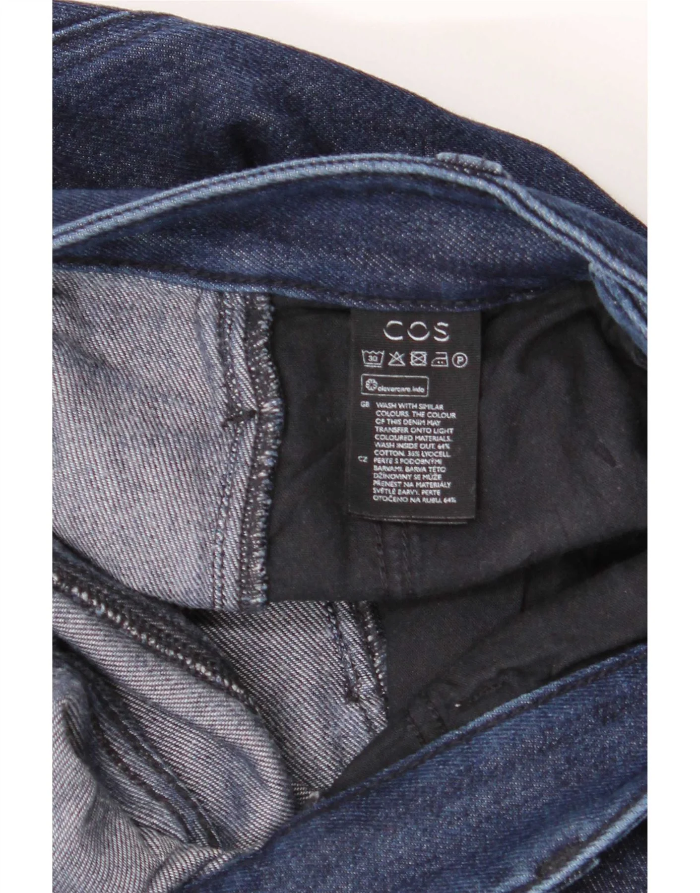 Cos Womens High Rise Wide Leg Jeans EU 40 Medium W34 L30 Navy Blue Cotton - Image 4