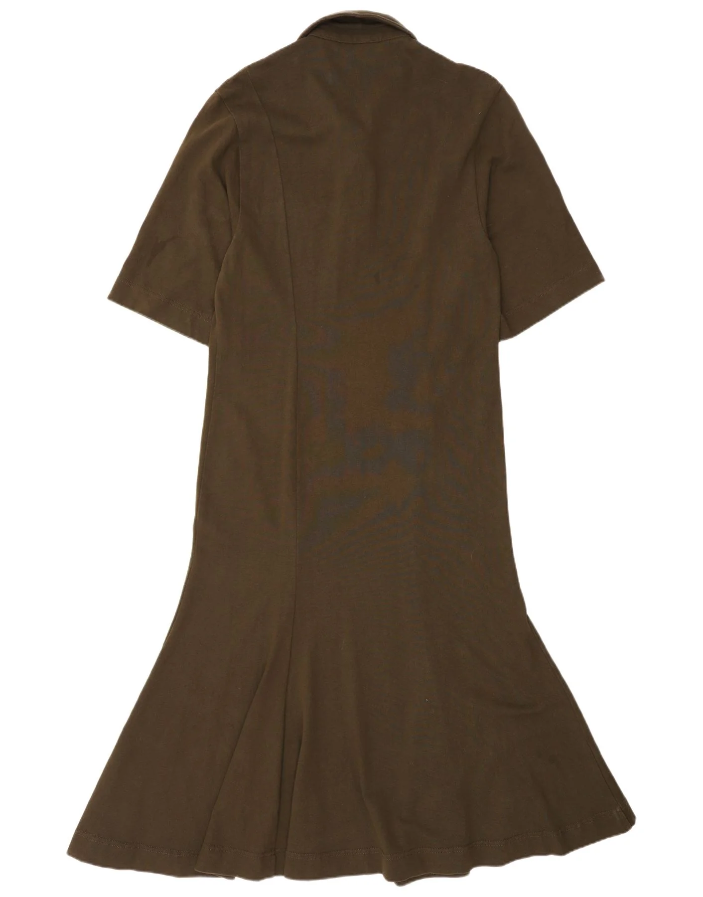 Cos Womens Maxi Polo Dress UK 10 Small Khaki Cotton - Image 2