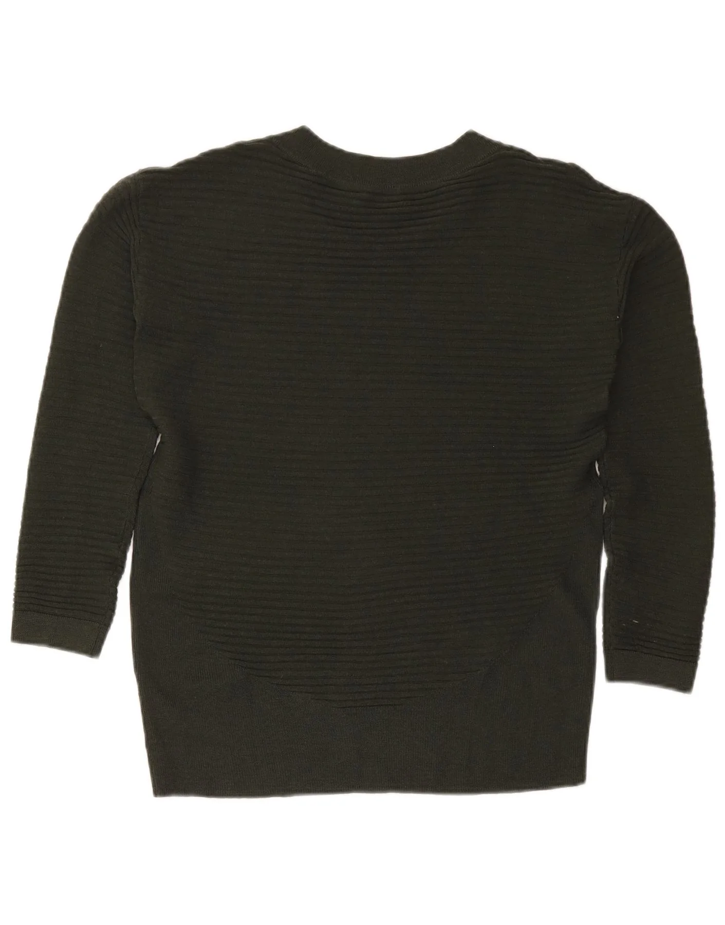 Cos Womens Oversized Boat Neck Jumper Sweater UK 6 XS Khaki Wool - Image 2