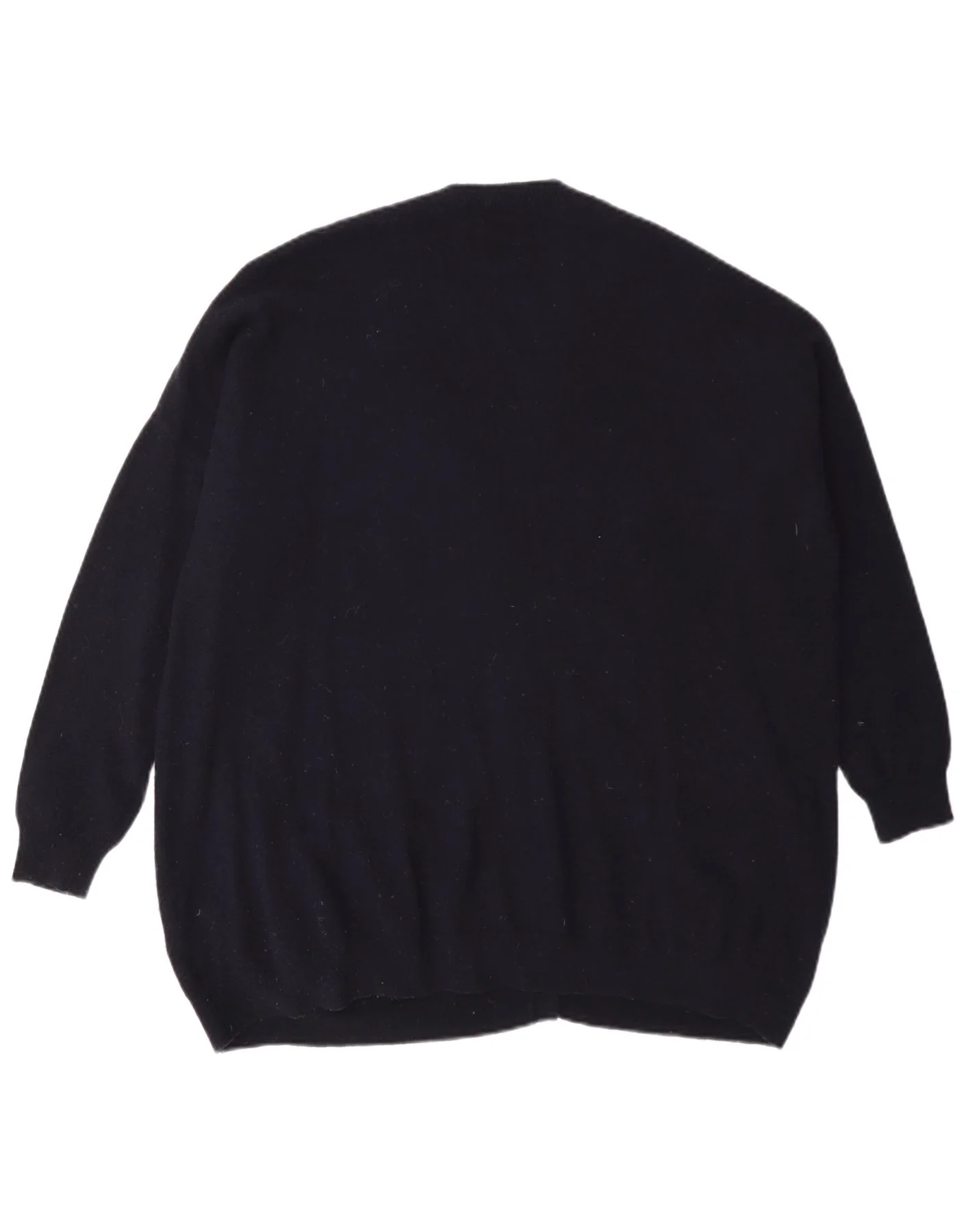 Cos Womens Oversized Cardigan Sweater UK 10 Small Navy Blue Wool - Image 2