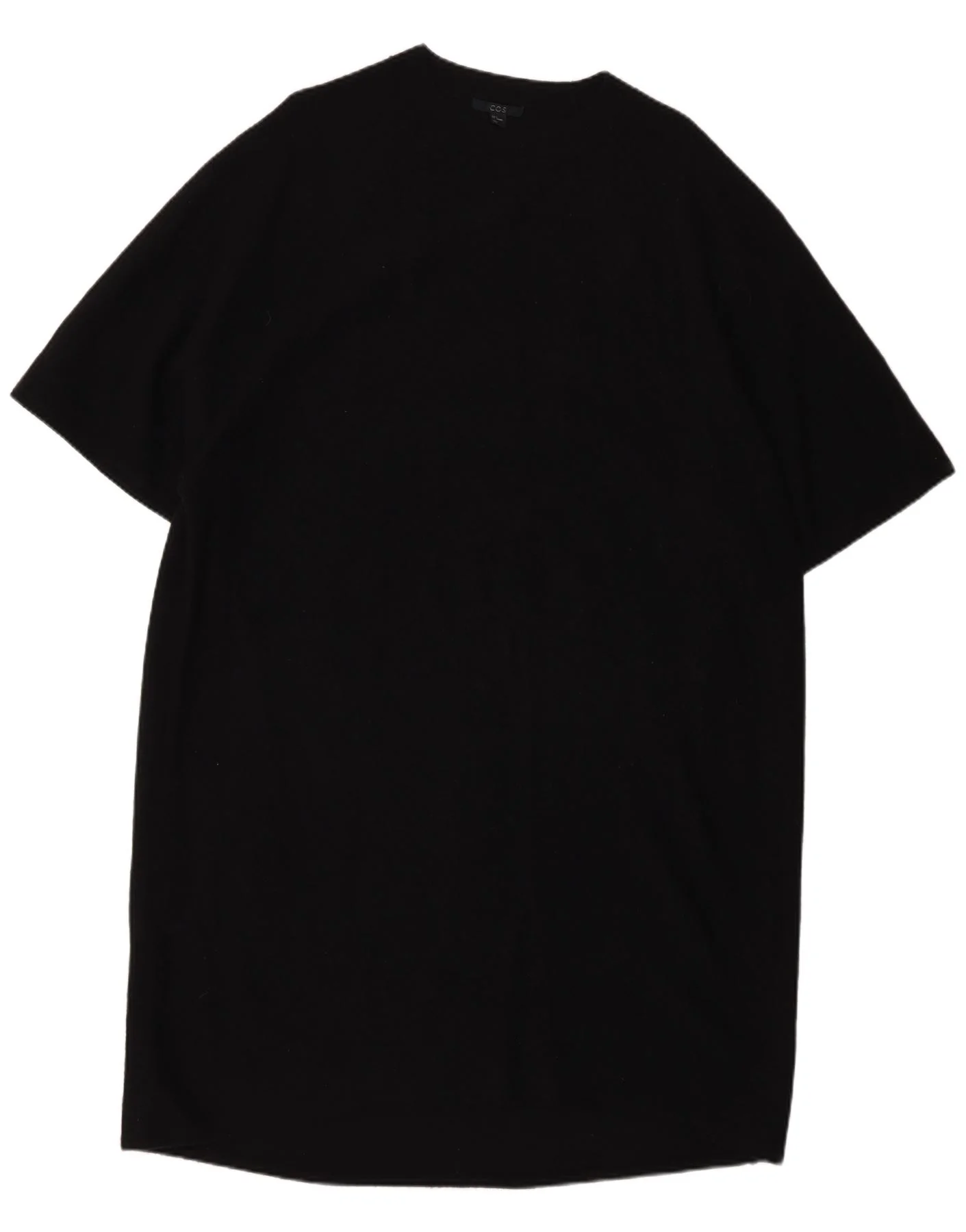 Cos Womens Oversized Short Sleeves Jumper Dress UK 10 Small Black Wool