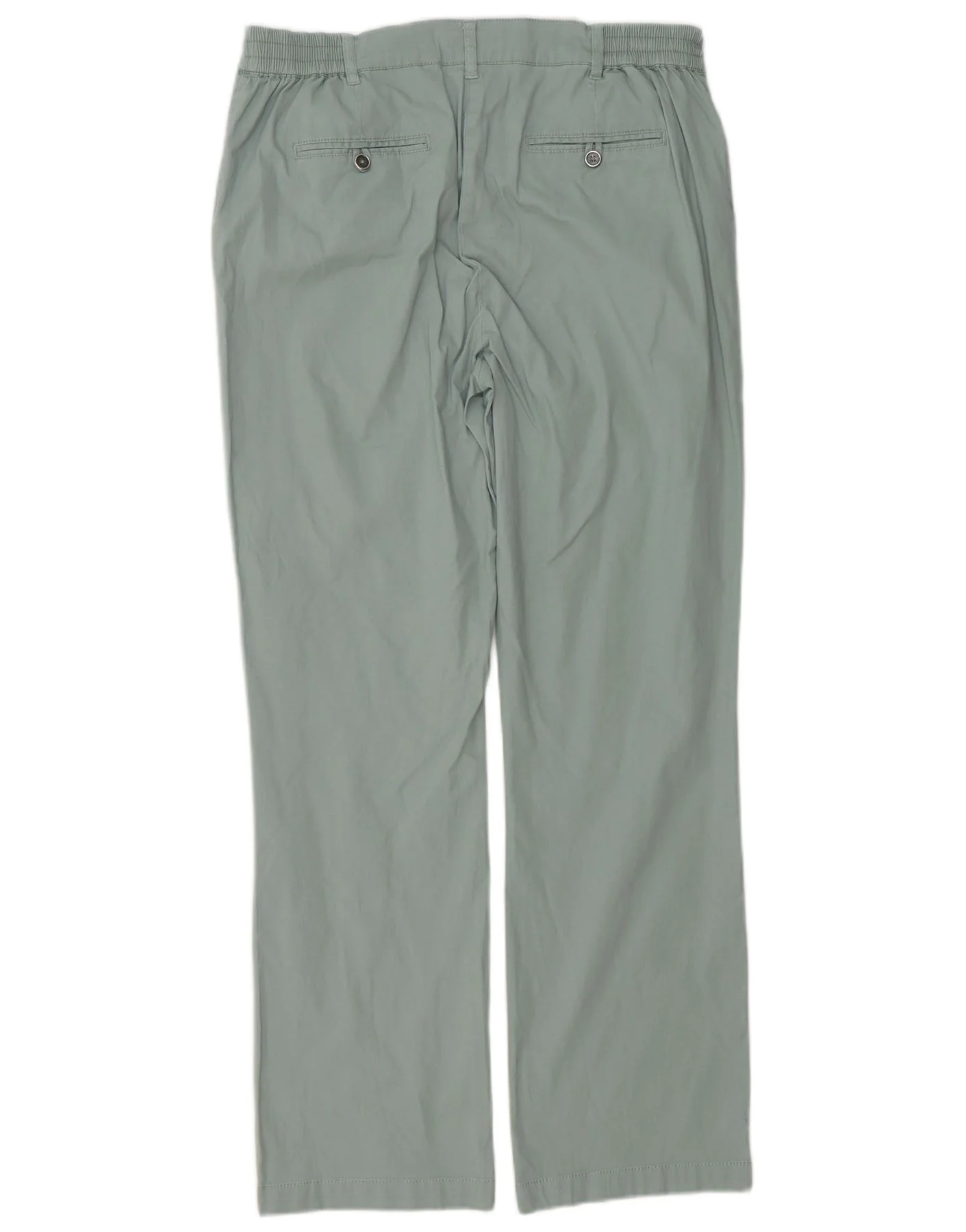 Cotton Traders Womens Straight Casual Trousers UK 14 Large W32 L30 Green - Image 2