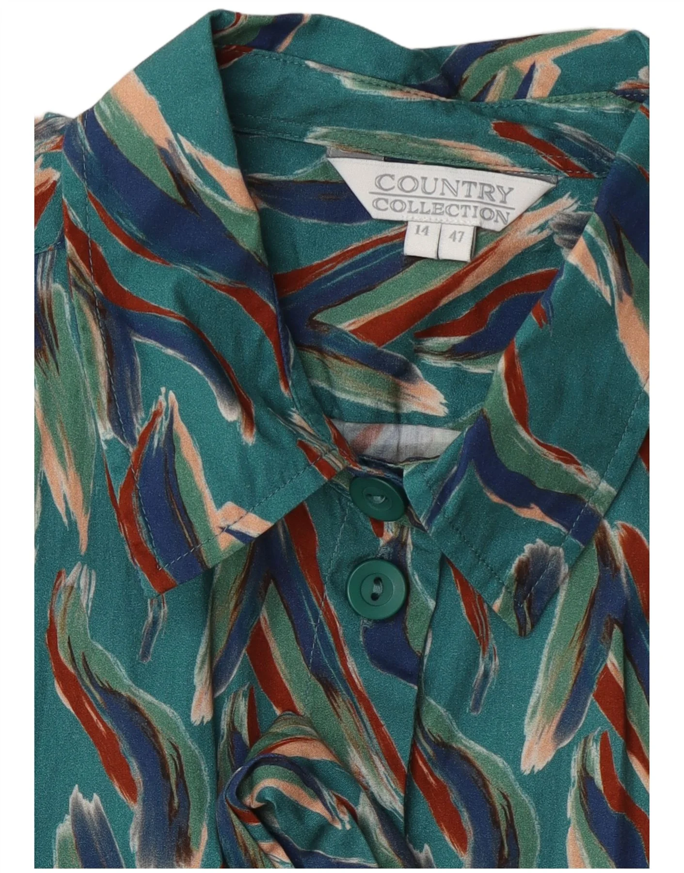 Country Collection Womens Long Sleeve Shirt Dress UK 14 Medium Turquoise - Image 3