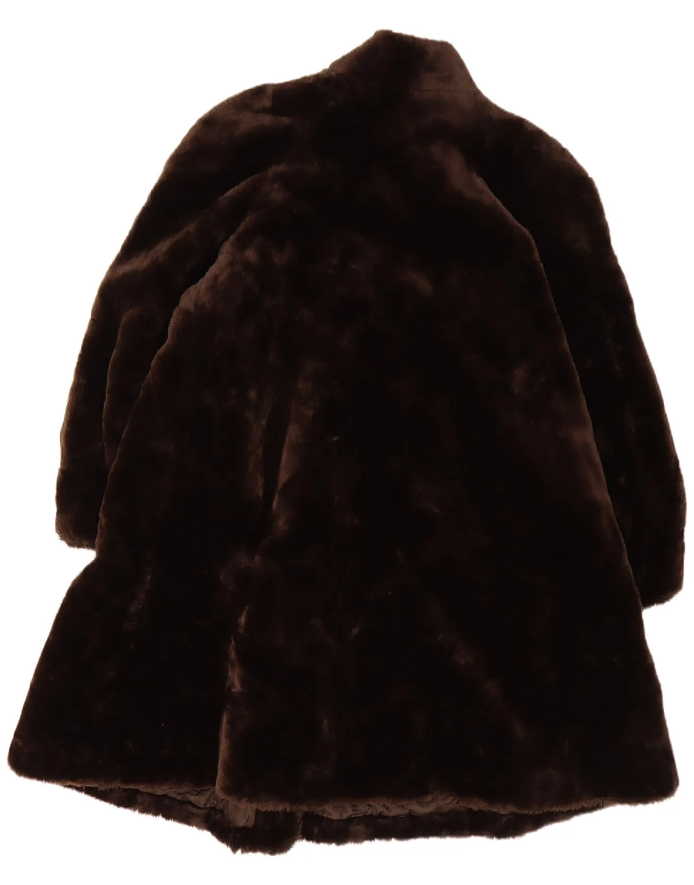 Couture Helene Womens Oversized Faux Fur Overcoat UK 16 Large Brown - Image 2