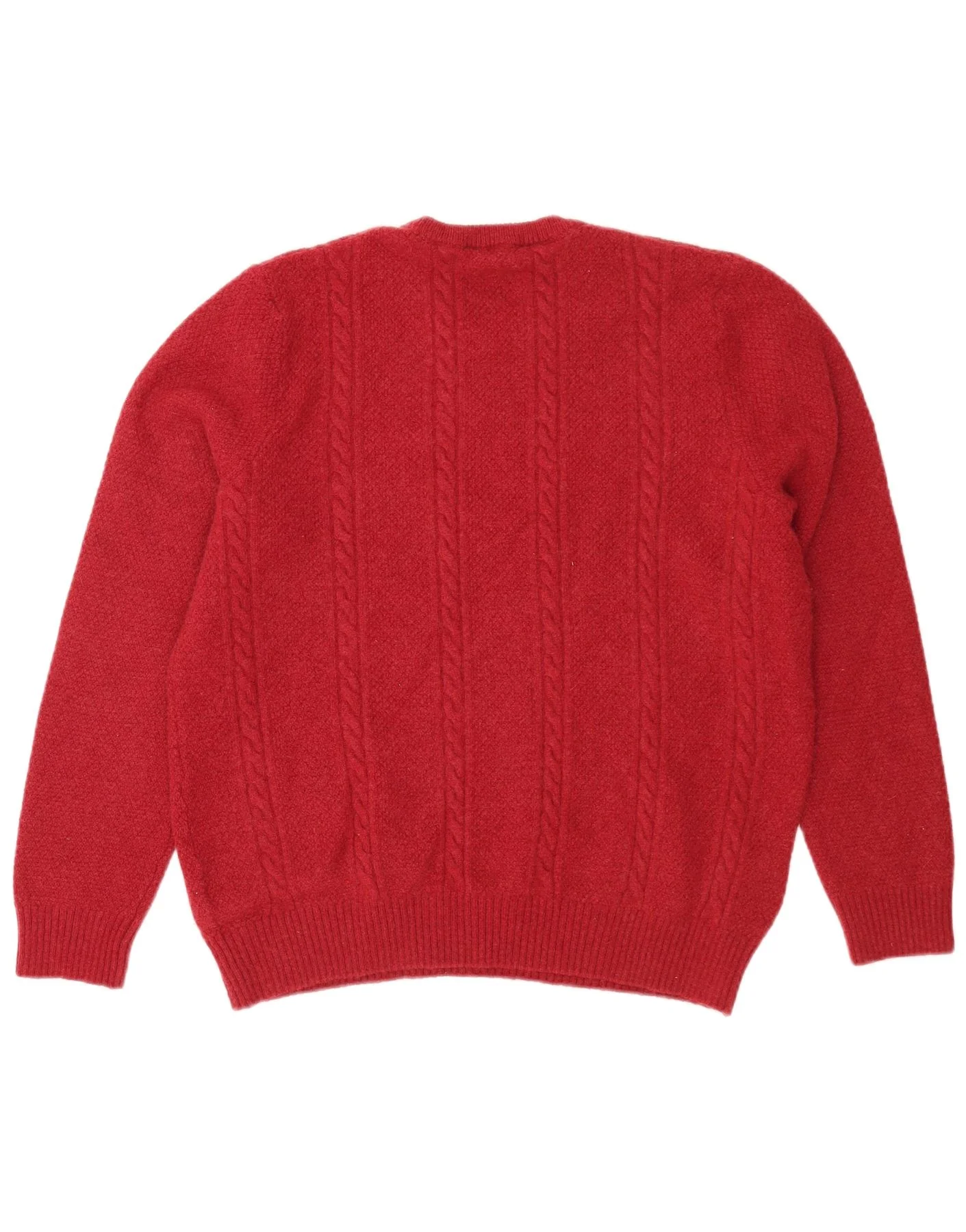 Crew Clothing Mens Neck Jumper Sweater Large Red Lambswool - Image 2