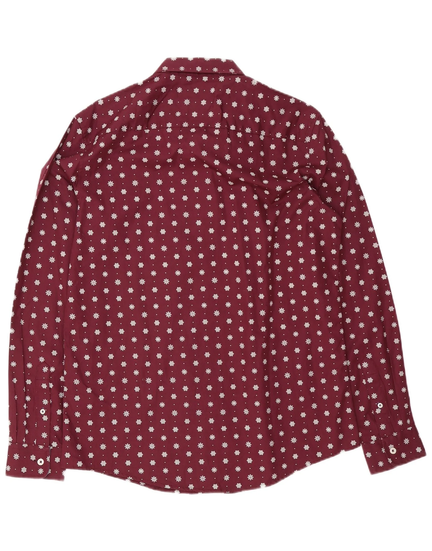 Crew Clothing Mens Slim Fit Shirt Medium Burgundy Floral Cotton - Image 2