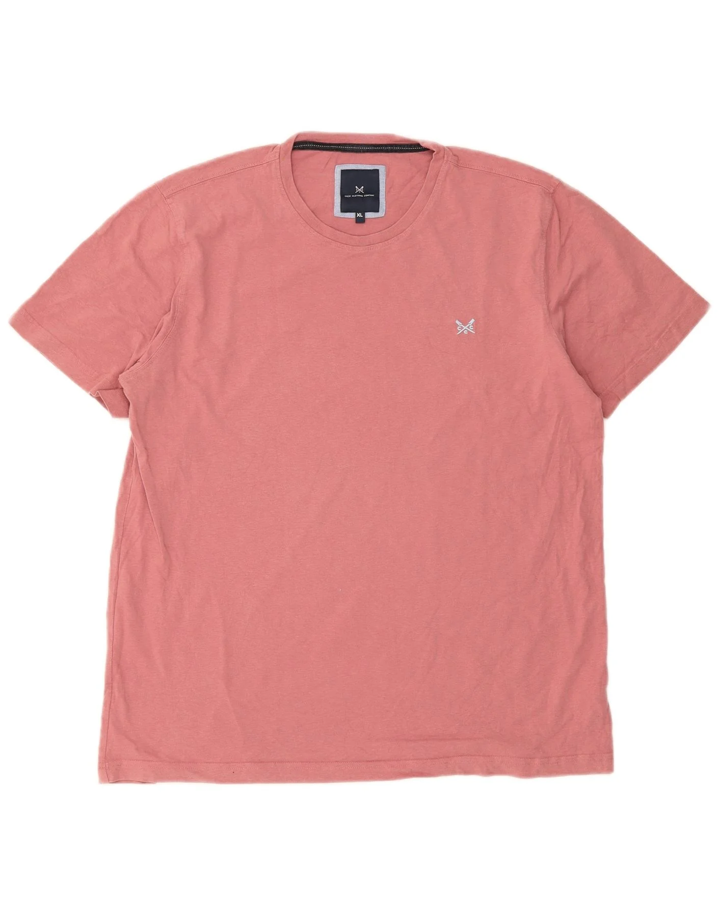 Crew Clothing Mens T-Shirt Top XL Pink Cotton