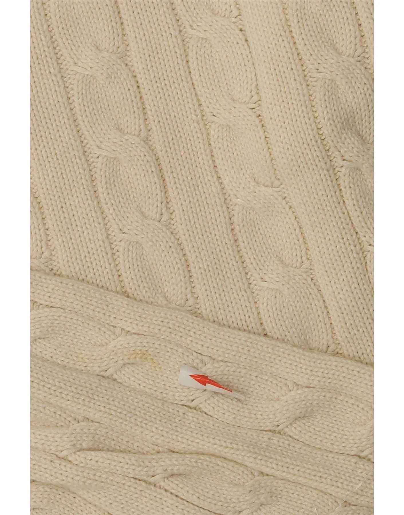Crew Clothing Mens V-Neck Jumper Sweater Large Beige Cotton - Image 3