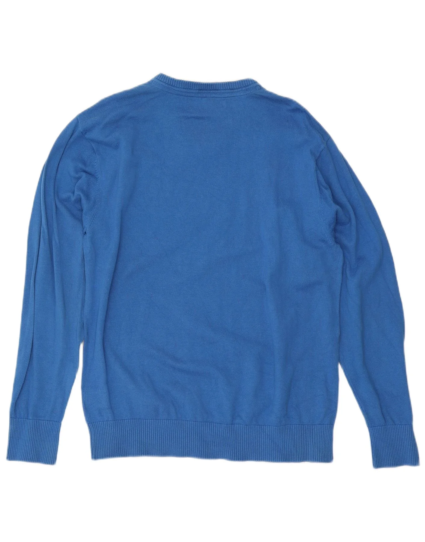 Crew Clothing Mens V-Neck Jumper Sweater XL Blue Cotton - Image 2