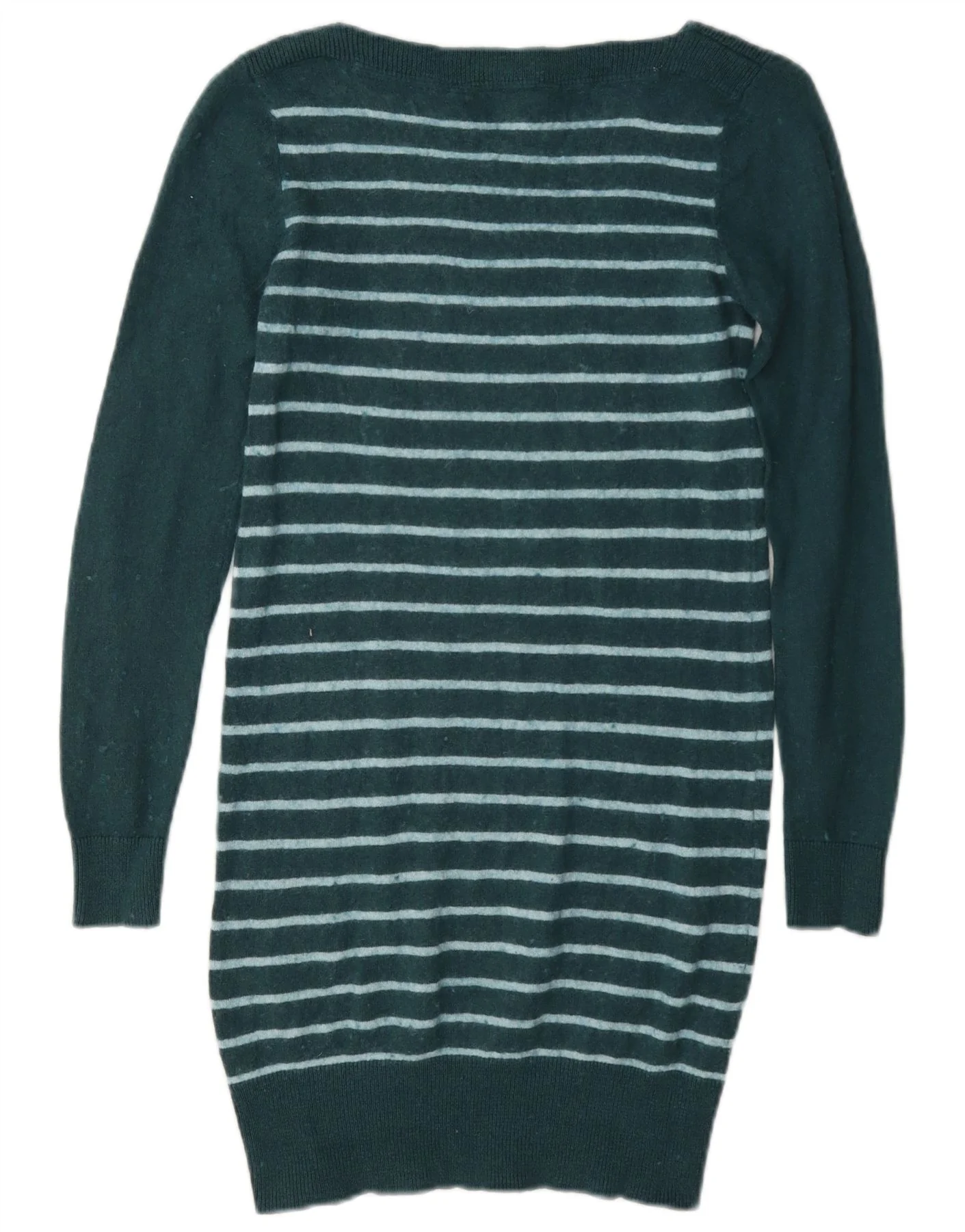 Crew Clothing Womens Long Sleeve Jumper Dress UK 10 Small Green Striped - Image 2