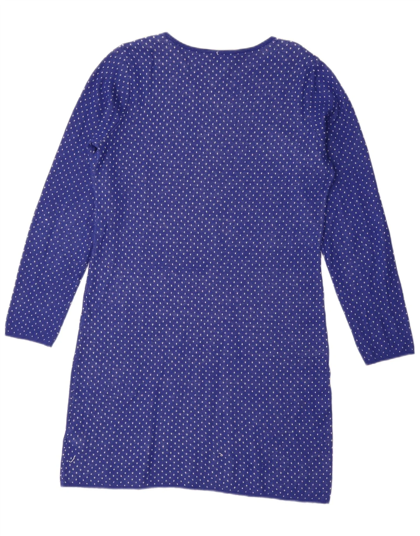 Crew Clothing Womens Long Sleeve Jumper Dress UK 14 Large Blue Spotted - Image 2