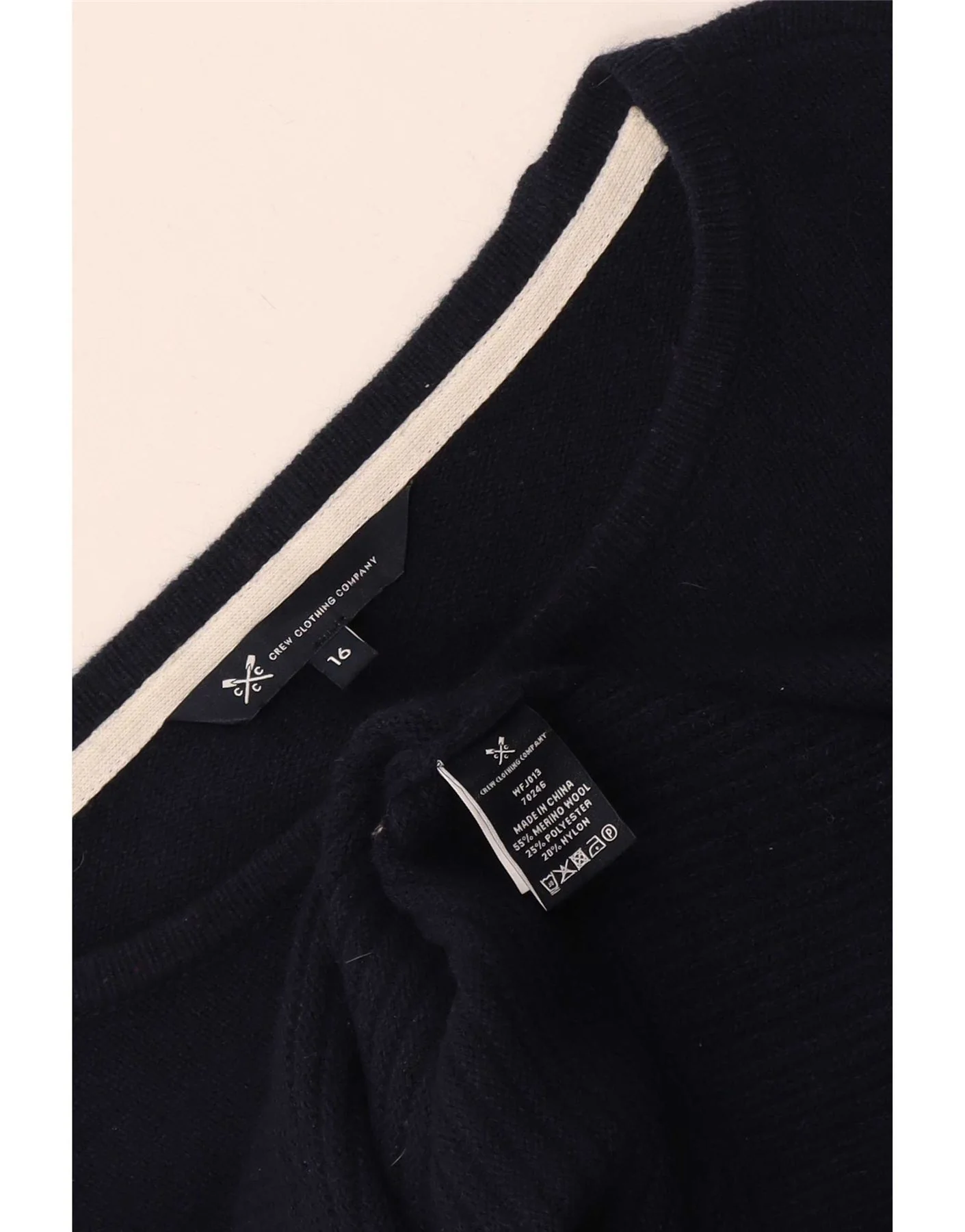 Crew Clothing Womens Long Sleeve Jumper Dress UK 16 Large Navy Blue - Image 3