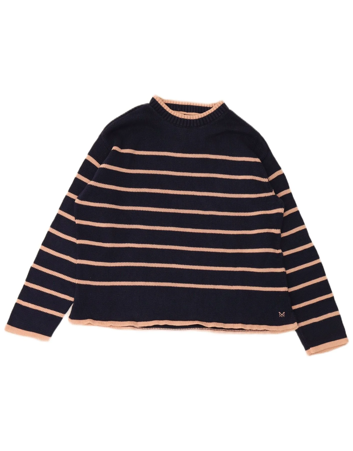 Crew Clothing Womens Turtle Neck Jumper Sweater UK 14 Large Navy Blue