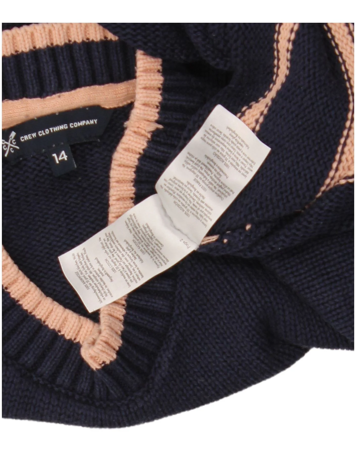 Crew Clothing Womens Turtle Neck Jumper Sweater UK 14 Large Navy Blue - Image 3