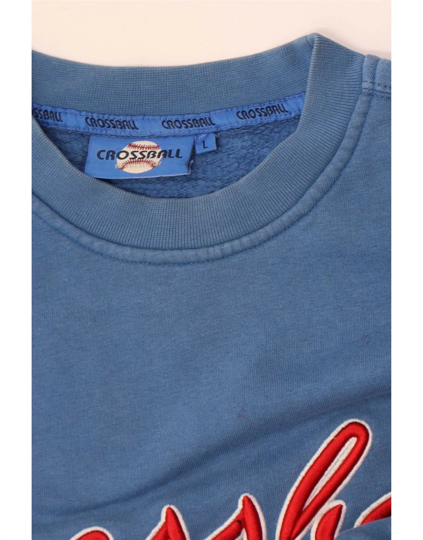 Crossball Mens Graphic Regular Fit Sweatshirt Jumper Large Blue Cotton - Image 4