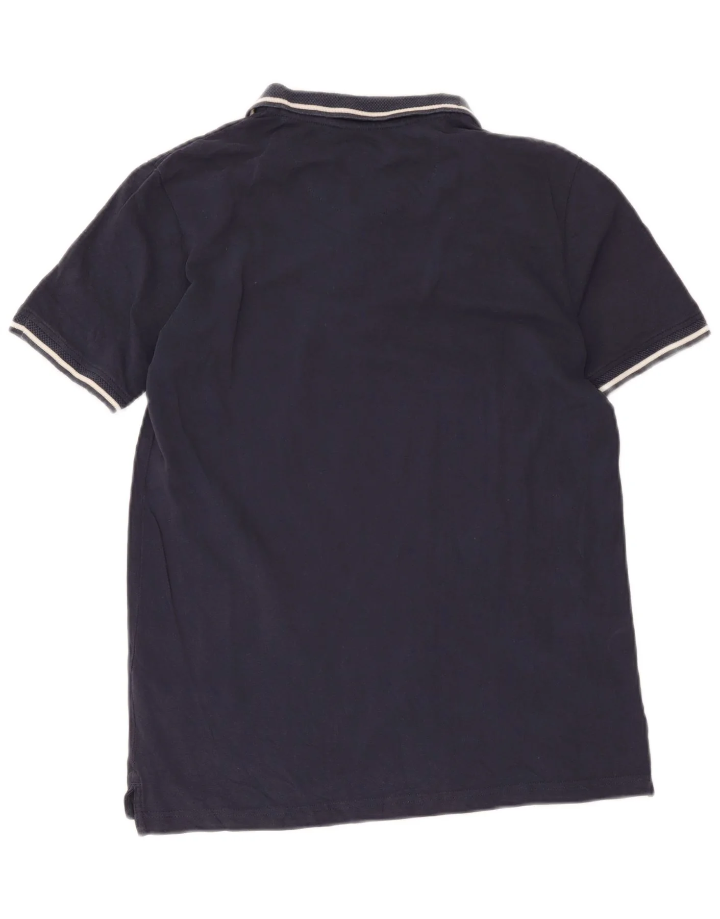 Dack's Mens Polo Shirt Medium Navy Blue Cotton - Image 2