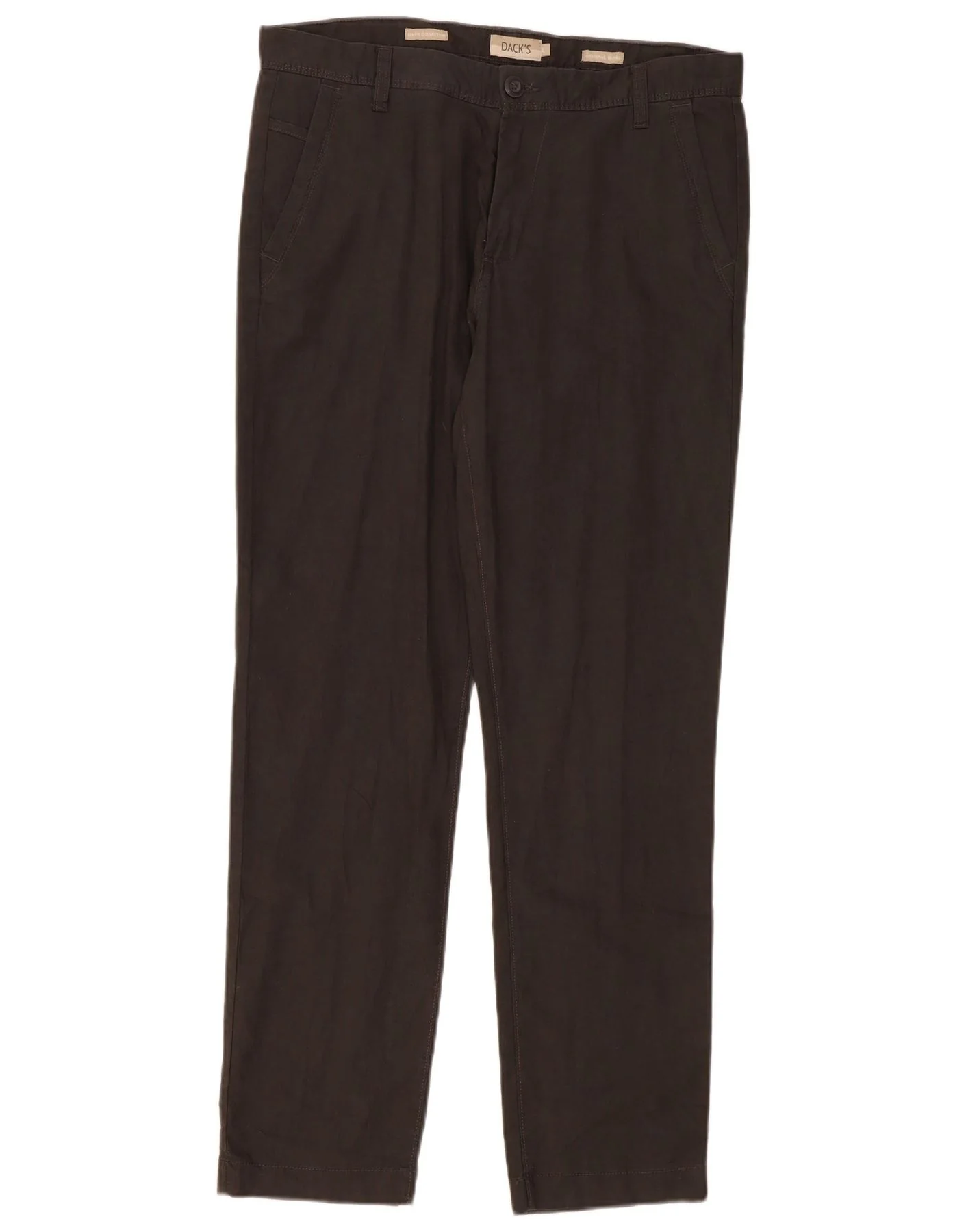 Dack's Mens Slim Cargo Trousers Large W34 L32 Grey Linen