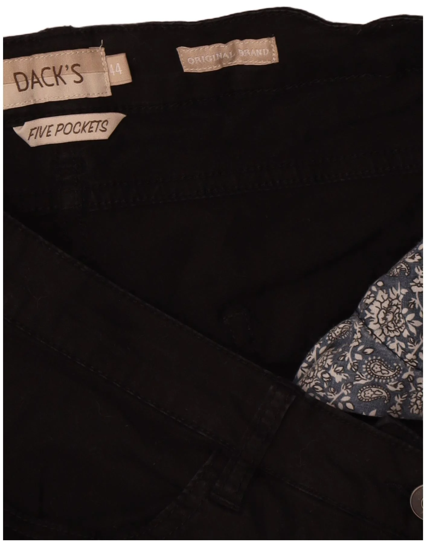 Dack's Womens High Waist Casual Shorts IT 44 Medium W32 Black Cotton - Image 3