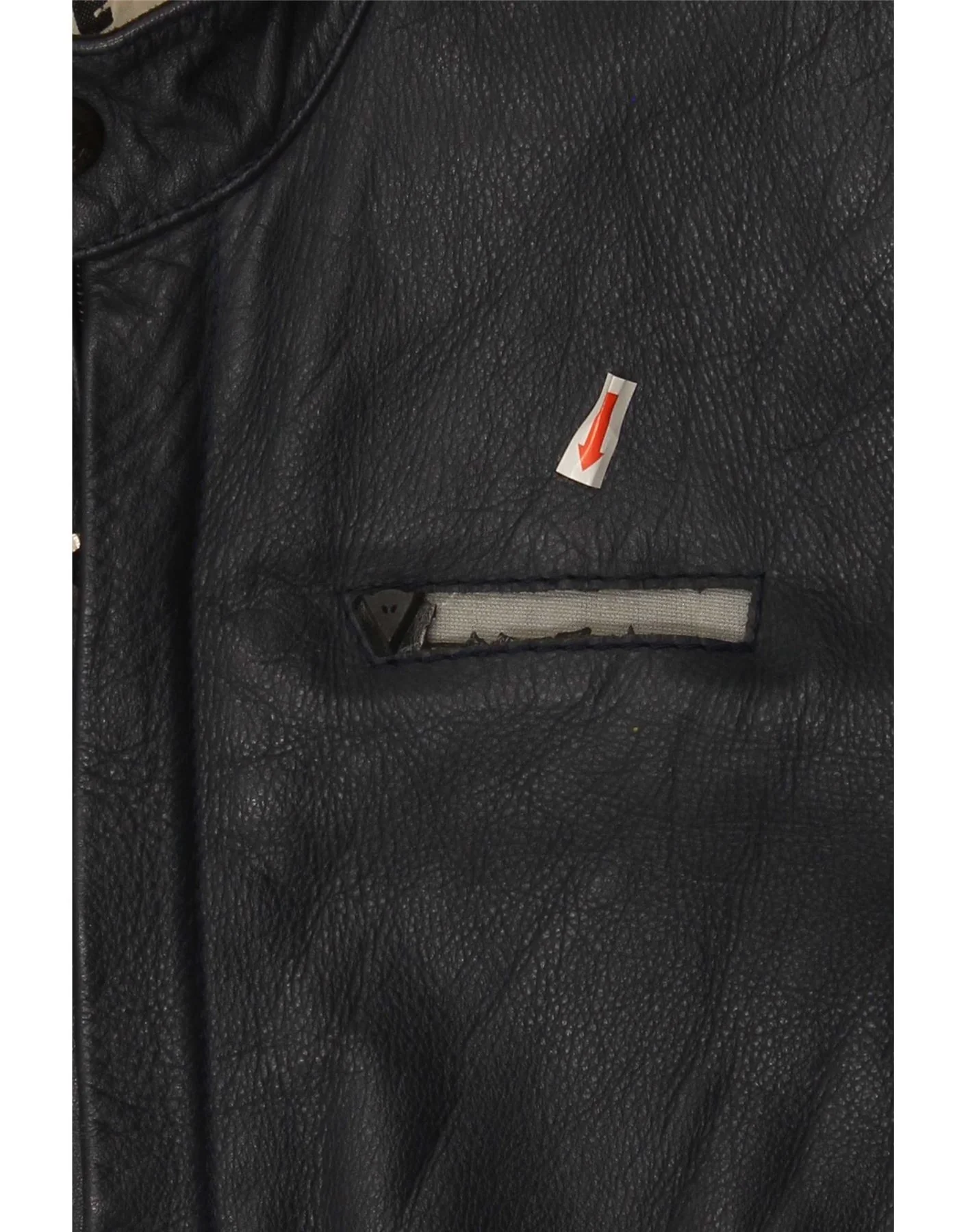 Dainese Mens Leather Racer Jacket IT 50 Medium Navy Blue Colourblock - Image 3