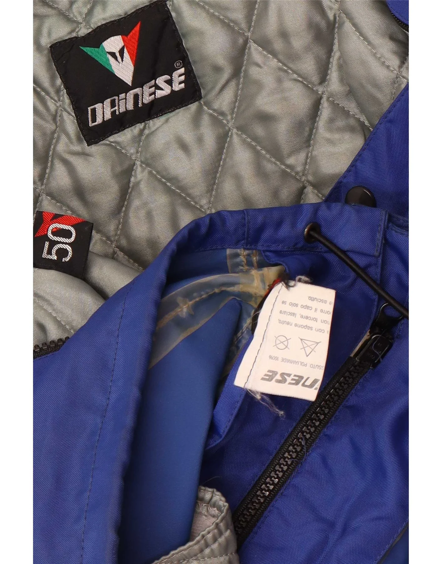 Dainese Mens Padded Racer Jacket IT 50 Medium Blue Colourblock Polyamide - Image 4