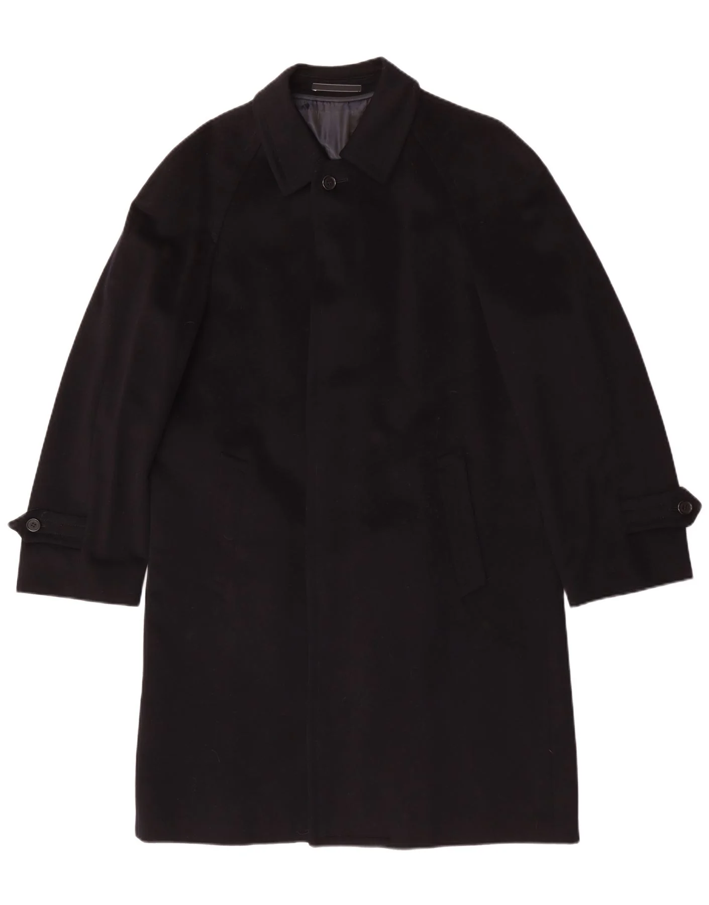 Dalton & Forsythe x Loro Piana Mens Overcoat IT 46 Small Black Wool