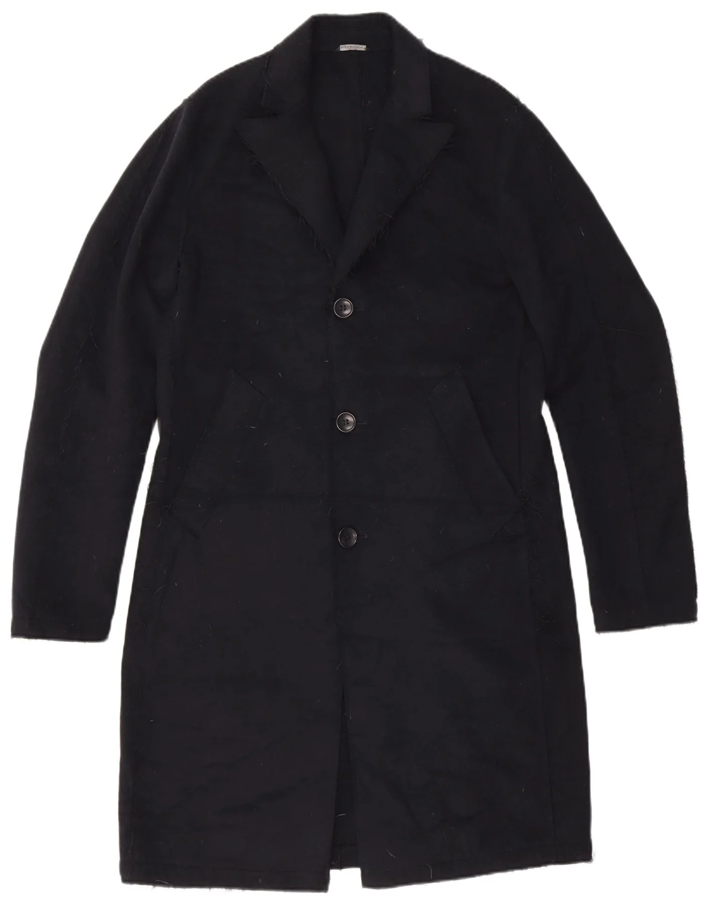 Daniele Alessandrini Mens Overcoat UK 36 Small Navy Blue