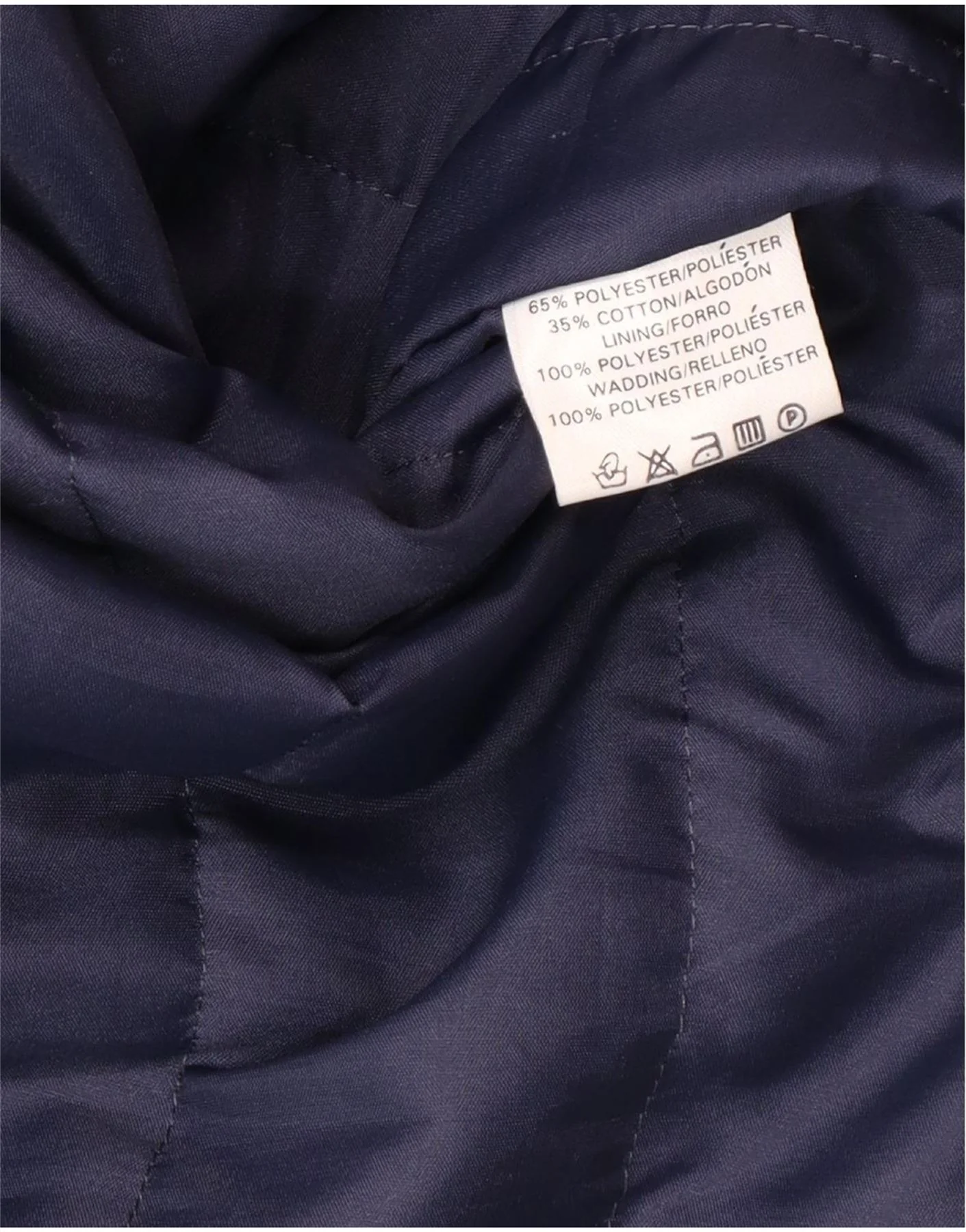 Dannimac Womens Overcoat UK 18 XL Navy Blue Polyester Classic - Image 3