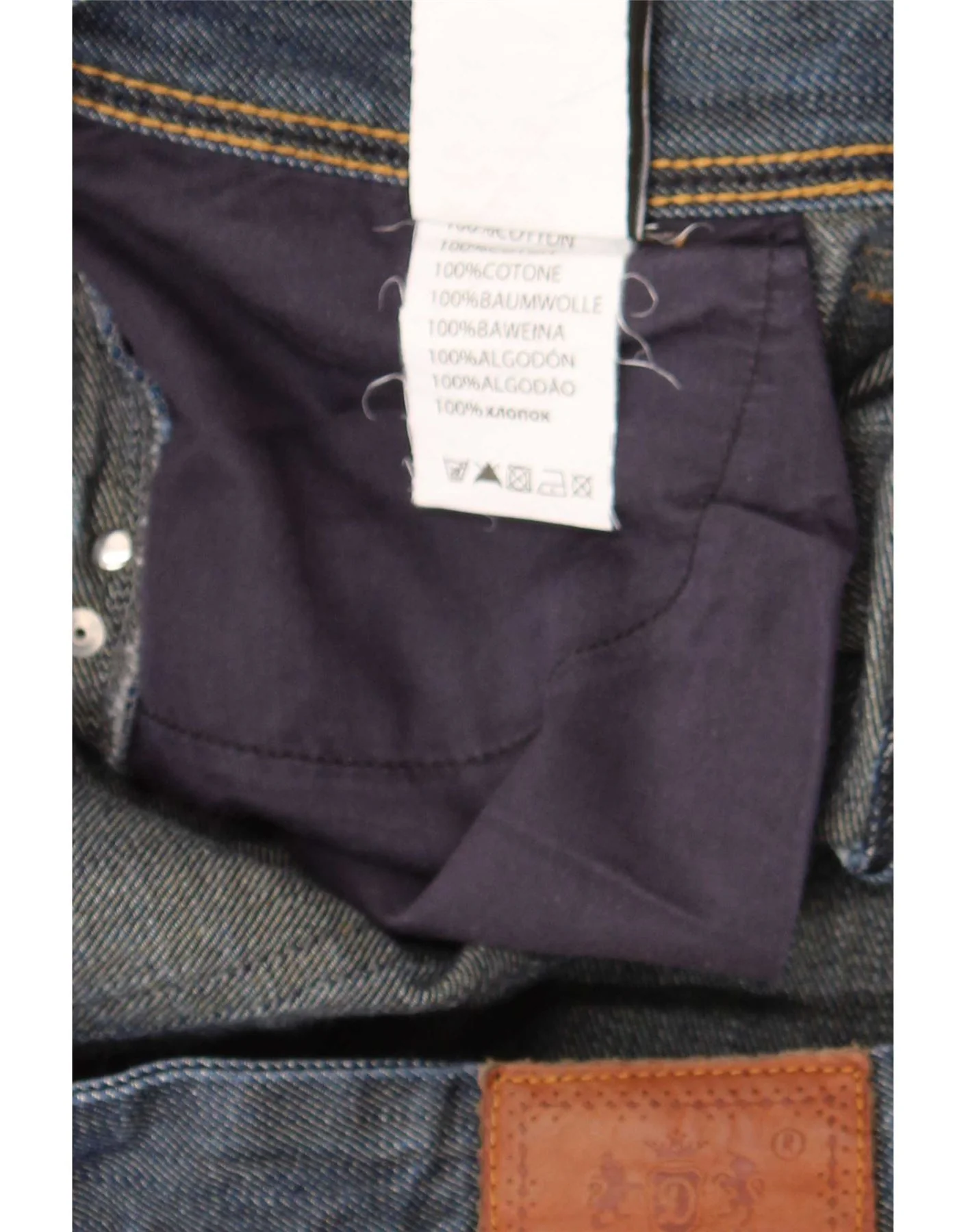 Datch Mens Straight Jeans W38 L33 Blue Cotton - Image 5