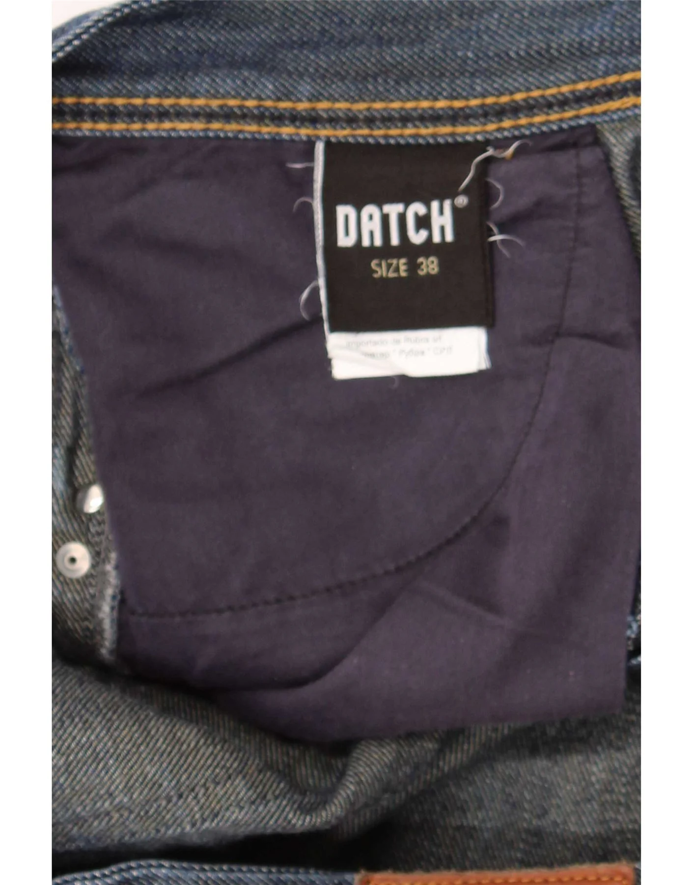 Datch Mens Straight Jeans W38 L33 Blue Cotton - Image 6