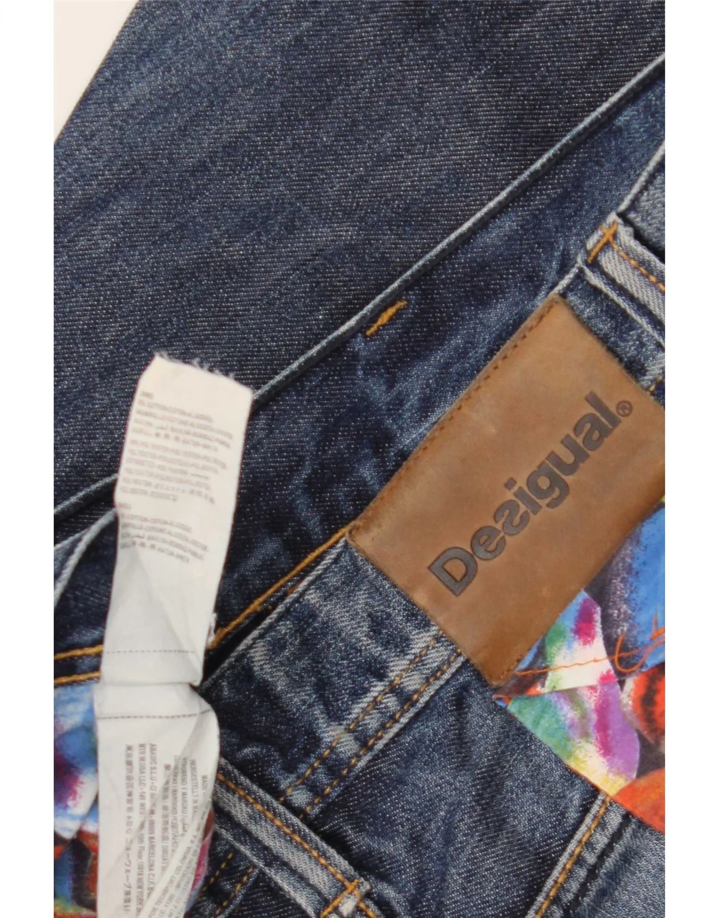 Desigual Mens Straight Jeans W30 L33 Blue Cotton - Image 6