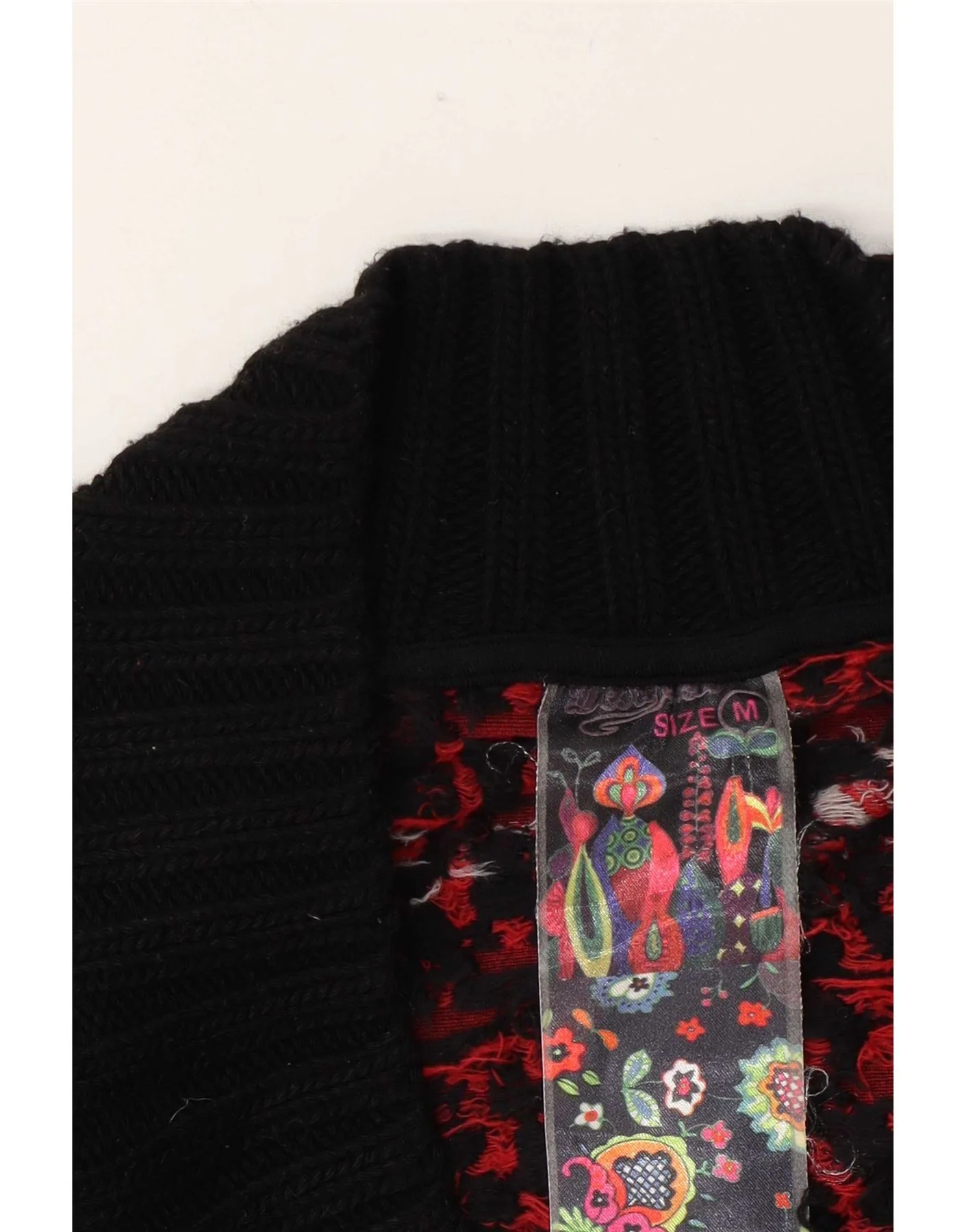 Desigual Womens Abstract Pattern Tunic Top UK 12 Medium Black - Image 3