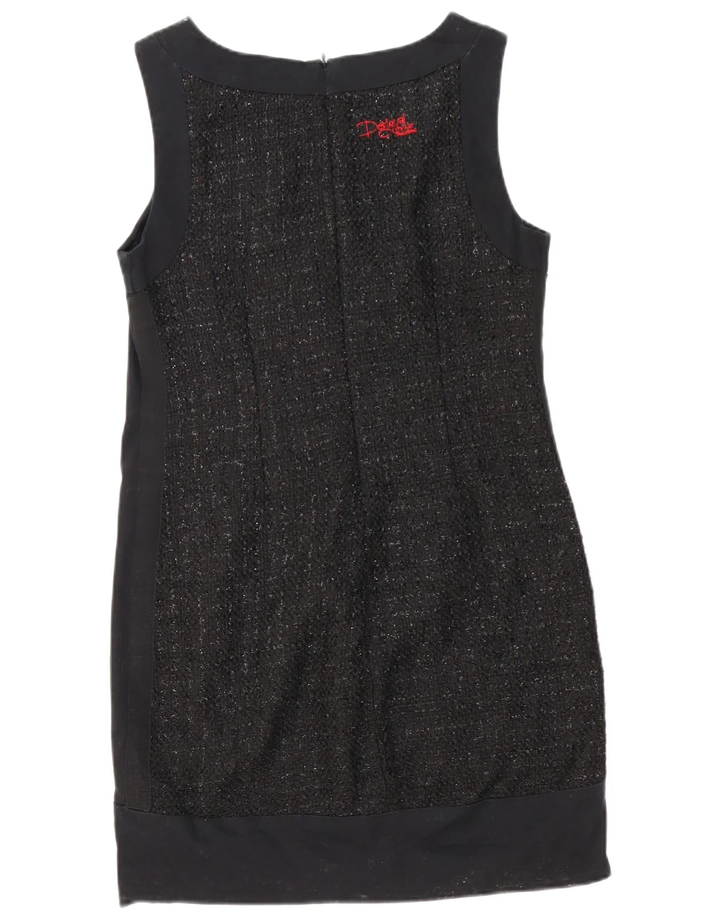 Desigual Womens Graphic Sleeveless Sheath Dress EU 40 Medium Black Paisley - Image 2
