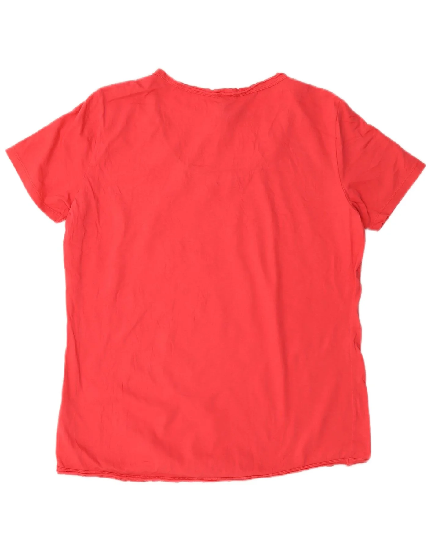 Desigual Womens Graphic T-Shirt Top UK 18 XL Red Cotton - Image 2