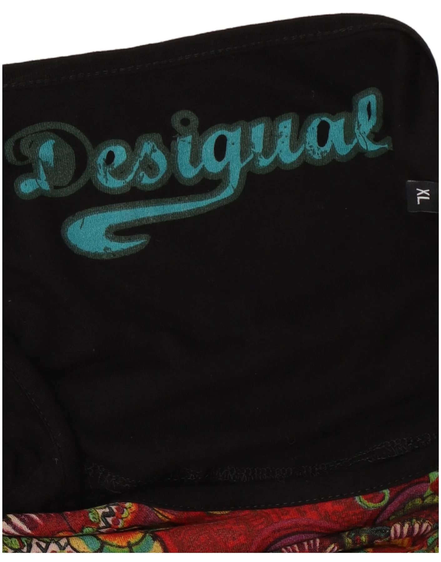 Desigual Womens Graphic Tunic Top UK 18 XL Black Floral - Image 4