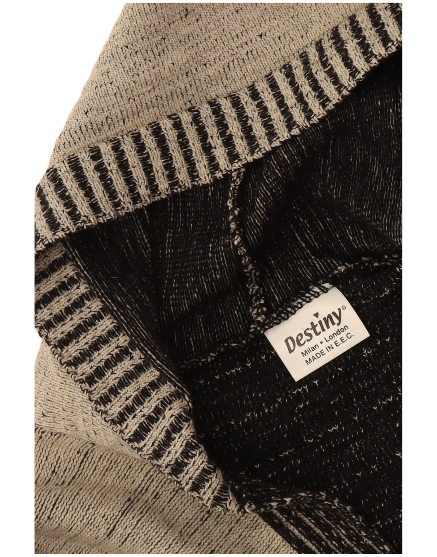 Destiny Womens Longline Hooded Cardigan Sweater UK 14 Large Grey Check - Image 3