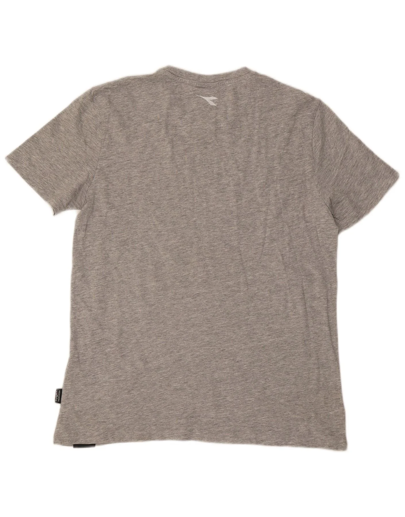 Diadora Womens T-Shirt Top UK 16 Large Grey Flecked Cotton - Image 2