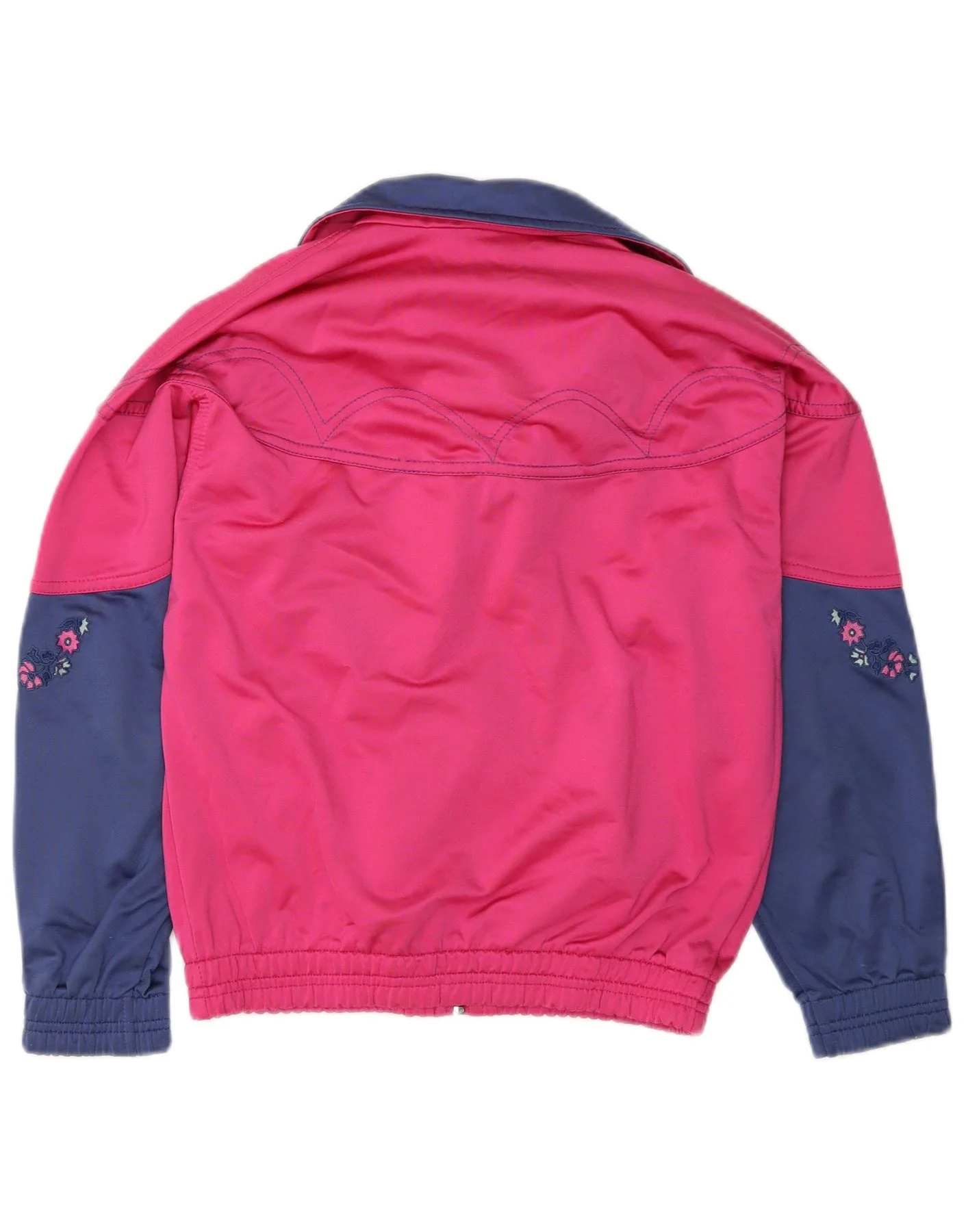 Diadora Womens Tracksuit Top Jacket UK 28 Small Pink Colourblock Polyester - Image 2