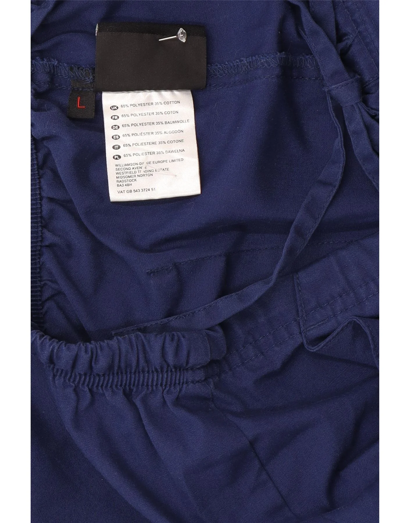 Dickies Mens Regular Cargo Trousers Large W34 L30 Navy Blue Polyester - Image 3