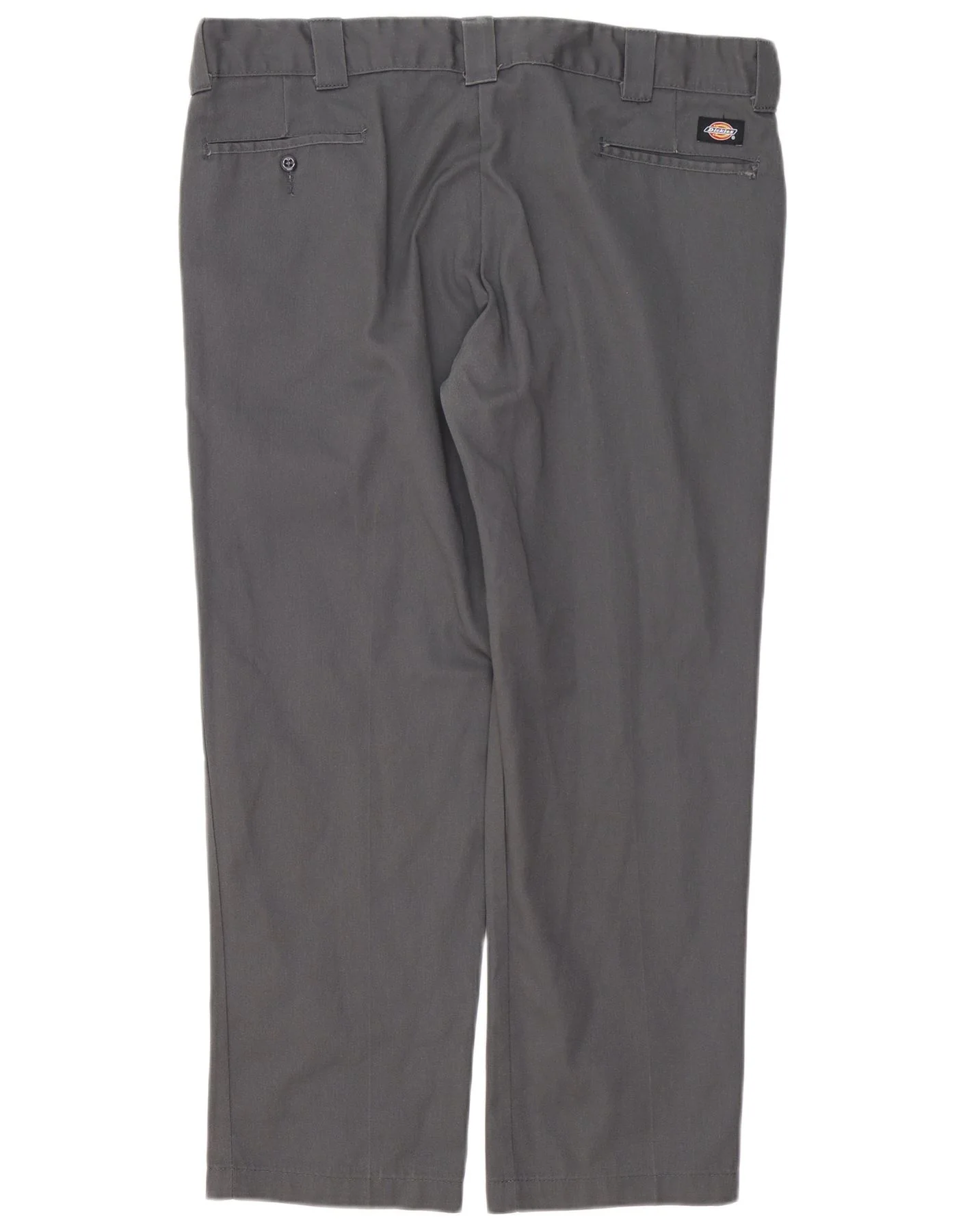 Dickies Mens Slim Straight Chino Trousers W38 L30 Grey Polyester - Image 2